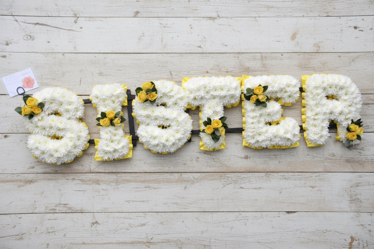 Chrysanthemum Based Floral Letter Tribute