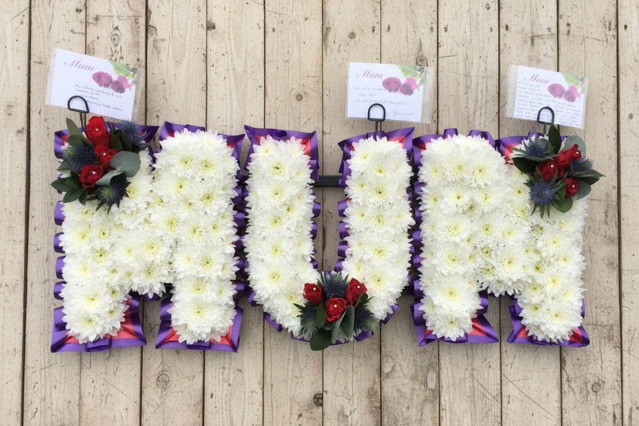 Chrysanthemum Based Floral Letter Tribute