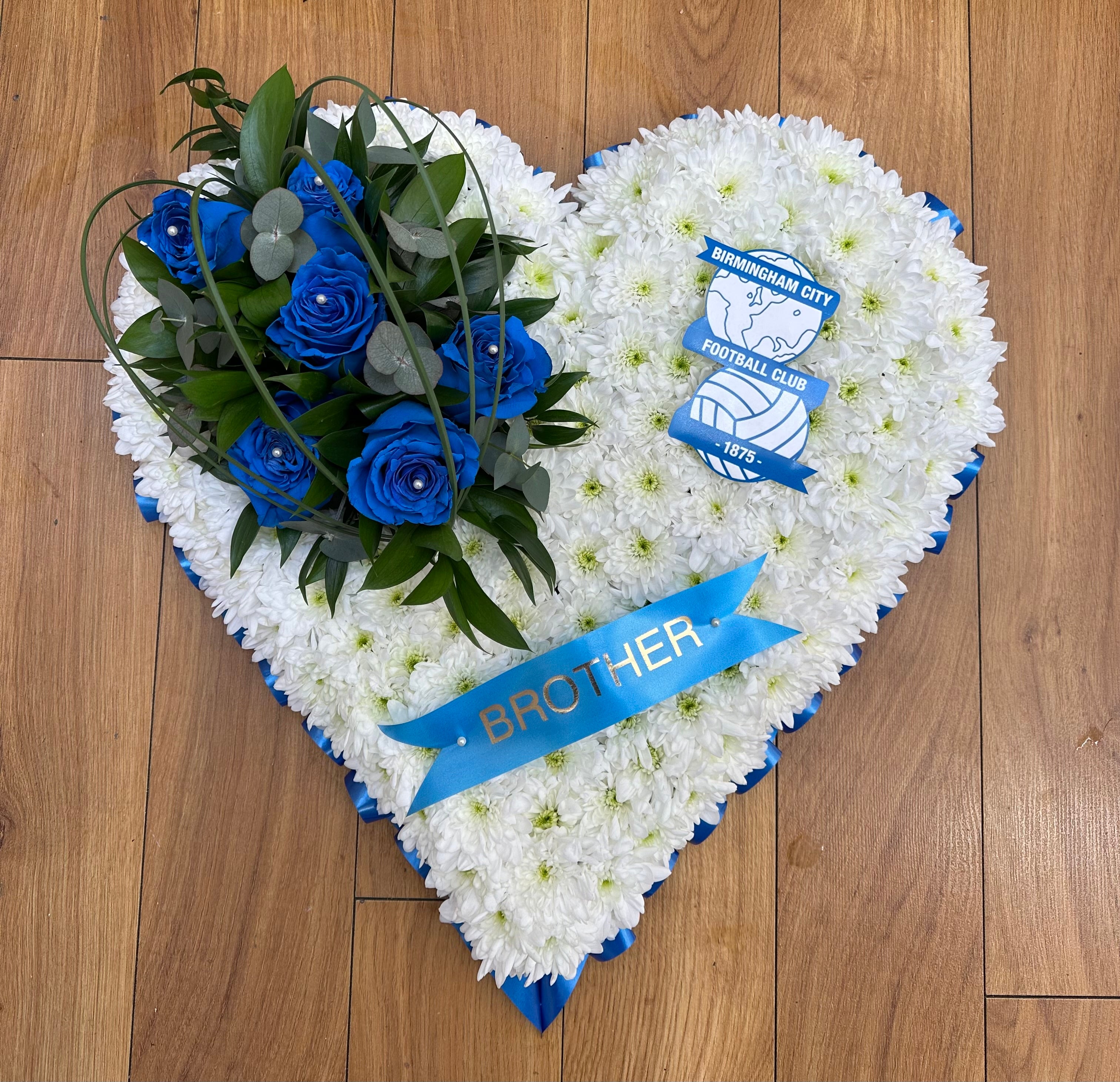 Chrysanthemum Based Heart with Posy