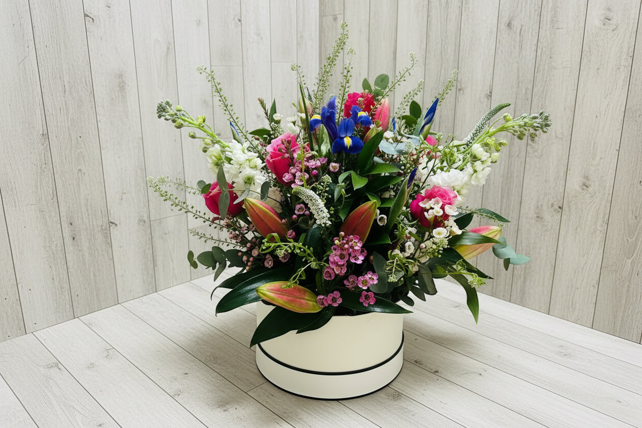 Luxury Lily Hatbox Arrangement